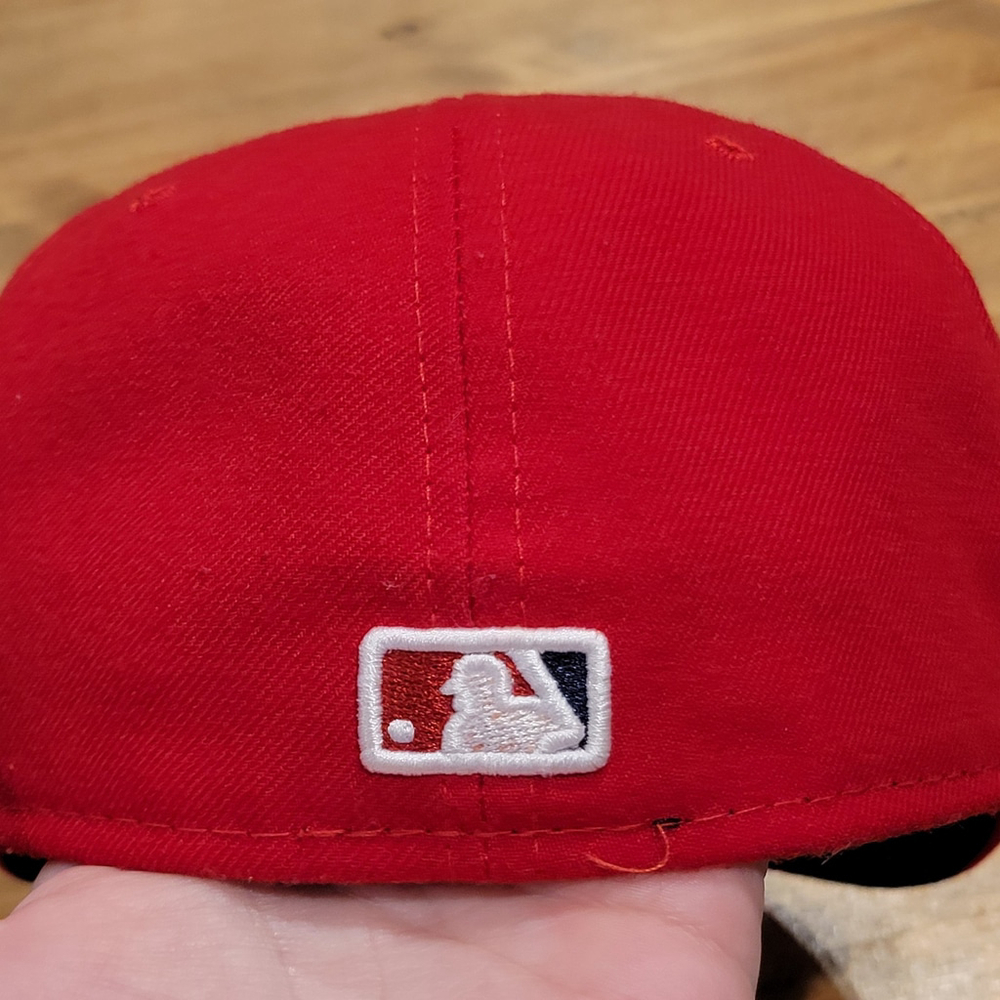 Washington Nationals Hat New Era Size 7 1/4 59Fifty Fitted Made USA Red On Field - Picture 11 of 11